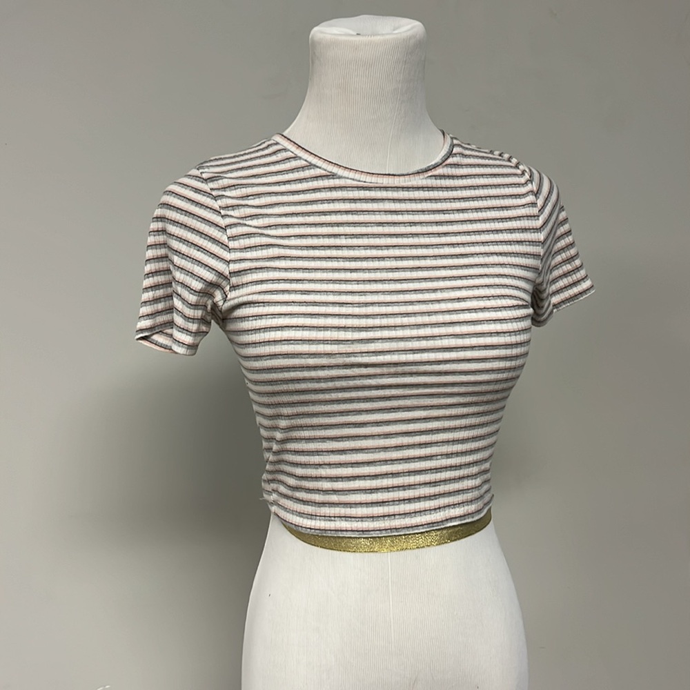 Brandy Melville Cream White Crop T-Shirt